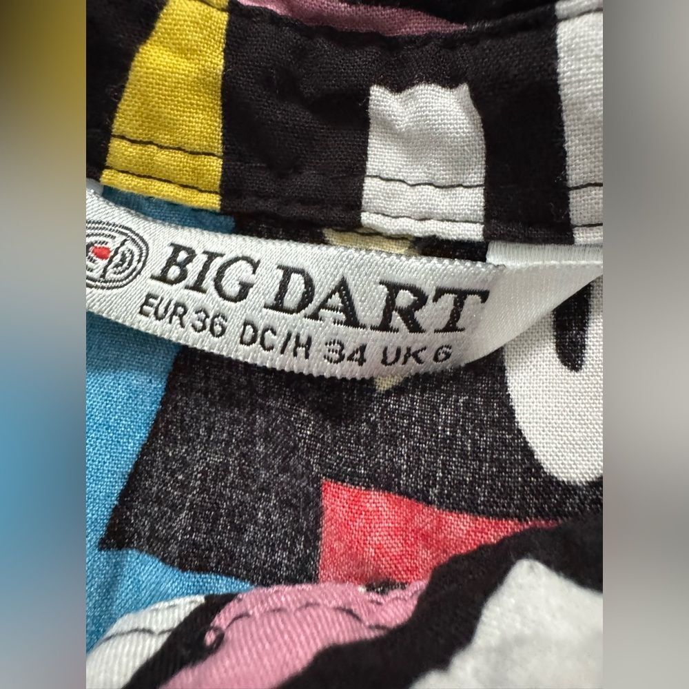 Big Dart Multicolored Button-Down Top - image 5
